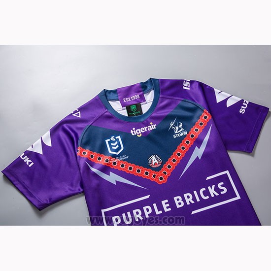 Camiseta Melbourne Storm Rugby 2019 Conmemorative